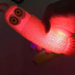 Desenhos animados caterpillar led piscando puffer bola squeeze descompressão crianças brinquedos