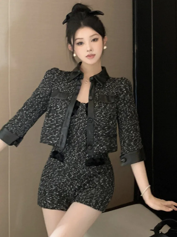 

High Street Fashion 2 Piece Sets Women Outifit Conjunto Femininos Hotsweet Jumpsuit & Jacket Coat Y2K Streetwear Two Piece Suits