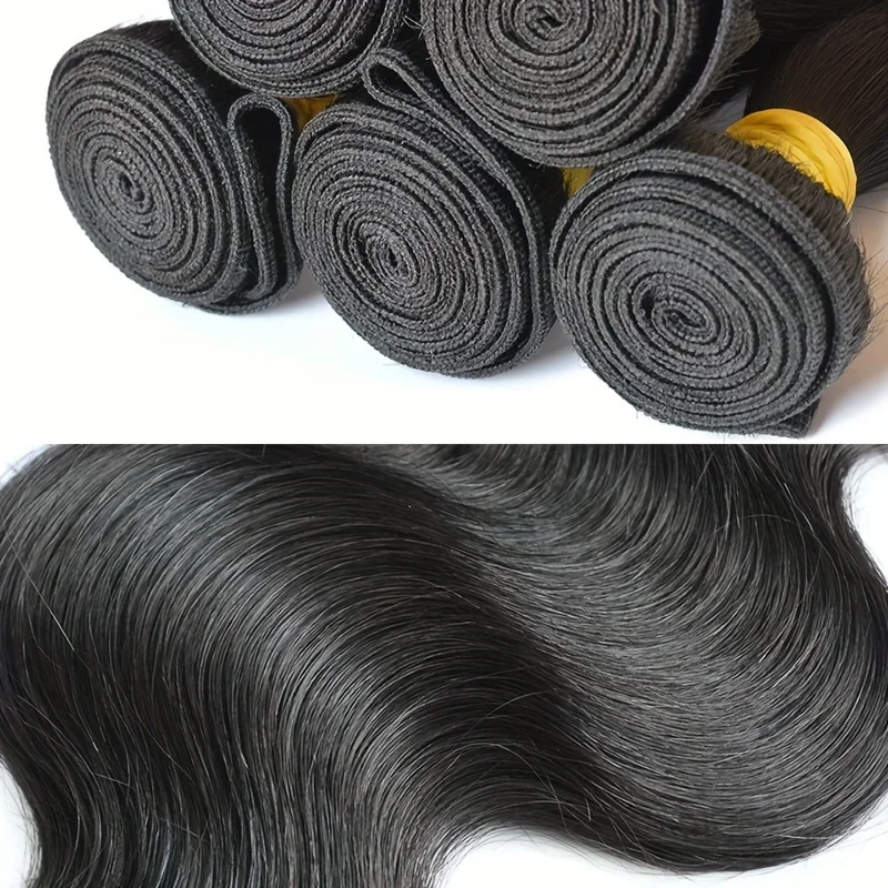 250% Body Wave Bundles Human Hair Brazilian Weaving Natural Black 1 3 4 Bundles Deal Virgin Hair 30 Inch Raw Hair Extensions