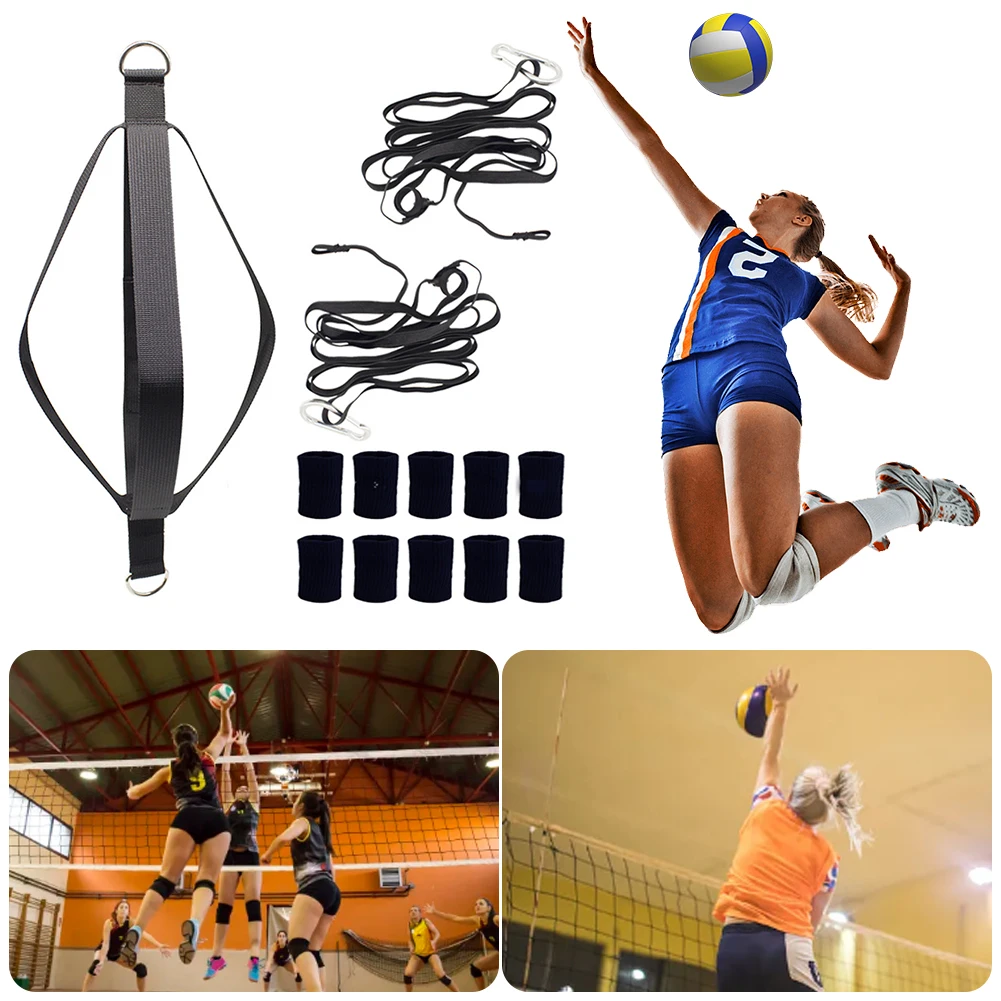 배구 트레이너 스트랩 조정 가능한 배구 연습 트레이너, 탄성 배구 보조 장비, 배구 운동 도구
