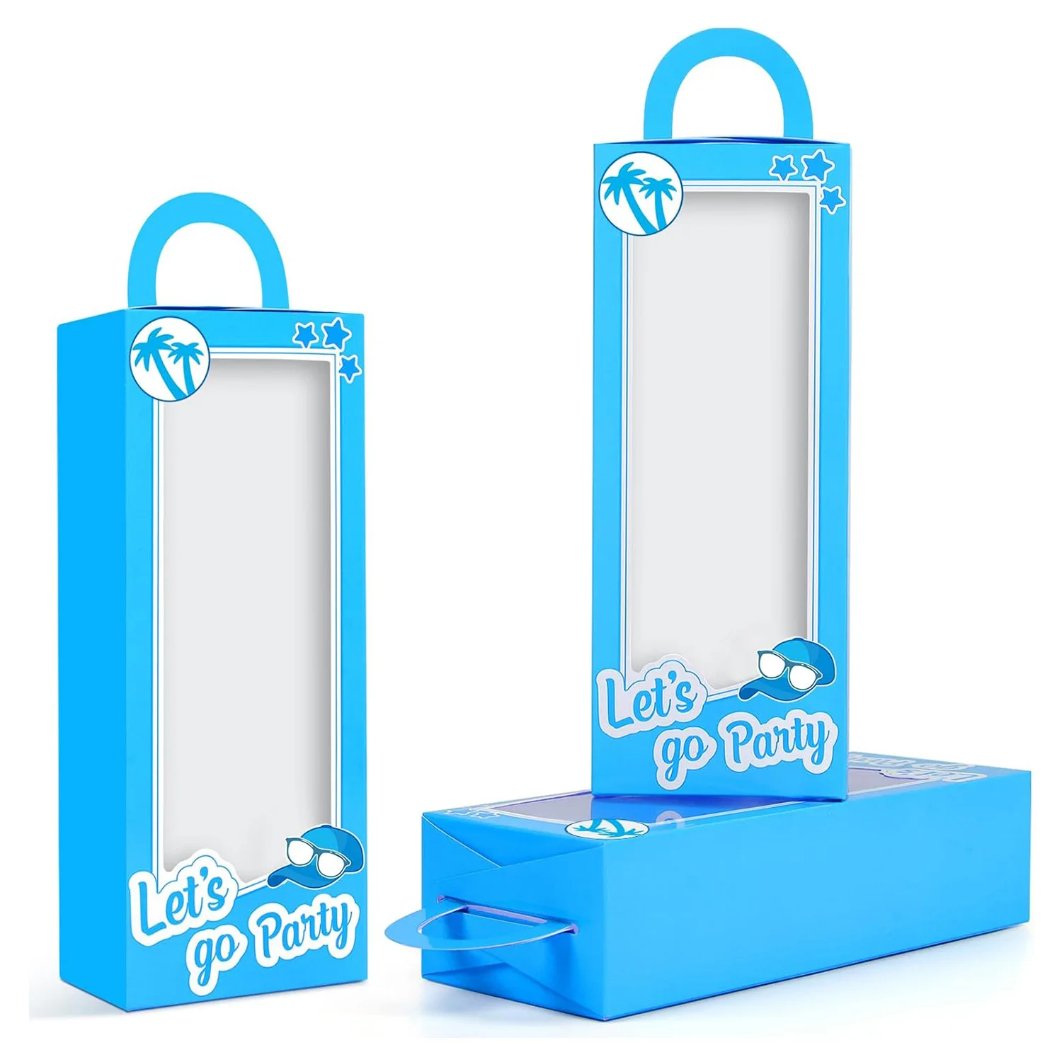 24 Stück heiße rosa blaue Party-Geschenkboxen für Mädchen – Geschenkboxen für Bachelorette-, Geburtstags-, Cowgirl- und Brautparty-Dekorationen – Detail 1