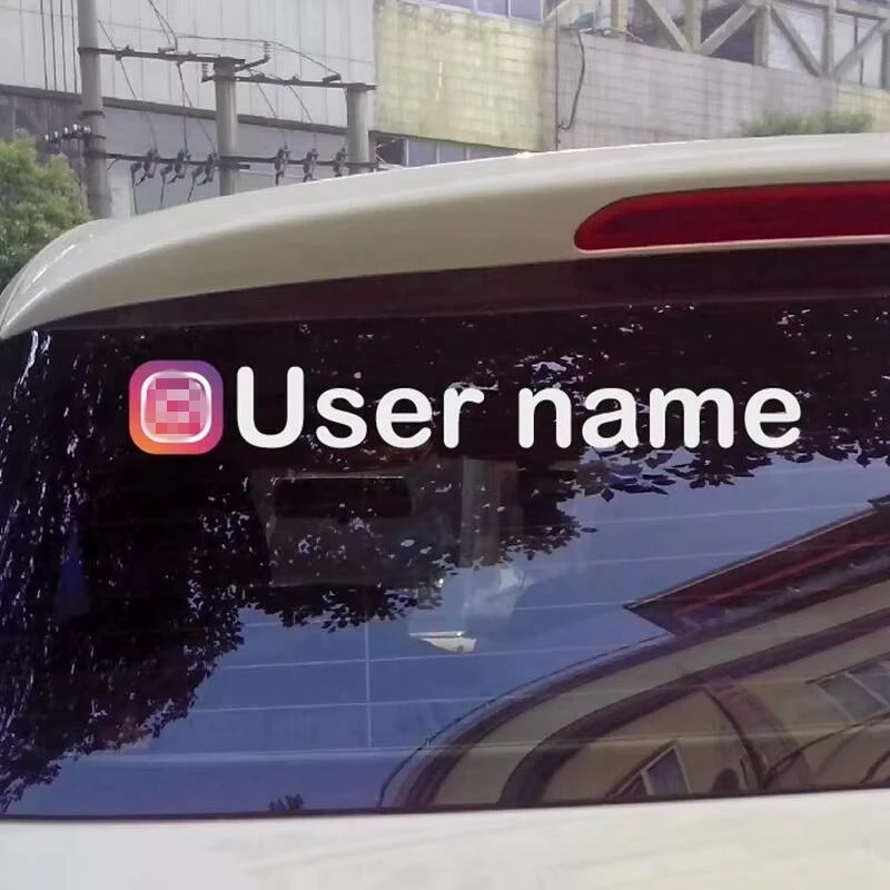 Car Reflective Stickers Car Door Stickers Car Sticker Film Car Sticker Car Stickers Car Body Stickers Car Key Sticker Personalized Custom Text For Instagram Username Waterproof Car and Motorcycle Stickers Decals
