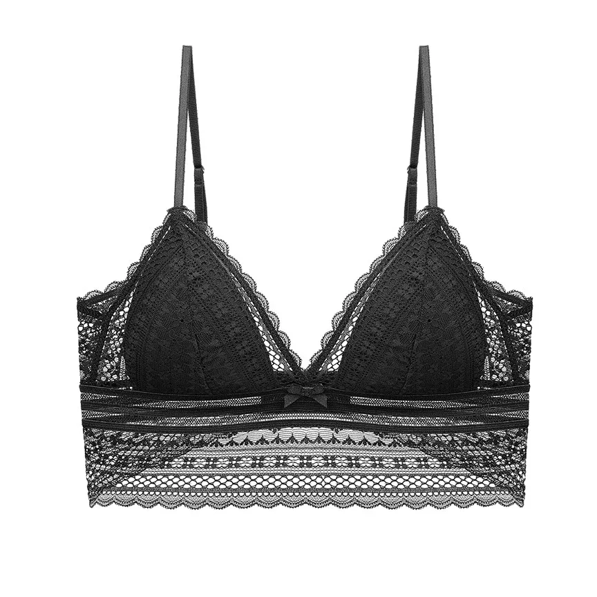 Backless Lace Bra Triangular Sexy Bralette Soft Low Back Biustonosz Women Lingerie Sexy Lace Bras for Women