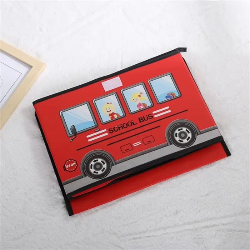 Boîte de rangement pliable, étanche et résistante à l'humidité, pour jouets, collations et autres objets, motif dessin animé, voiture et vêtements (1 pièce)._voghion.com