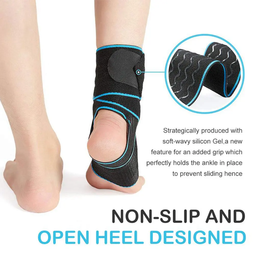 1 PCS Breathable Ankle Brace Wrap Adjustable Ankle Stabilizer for Heel Pain Injury Recovery Protector Sleeve Support Strap