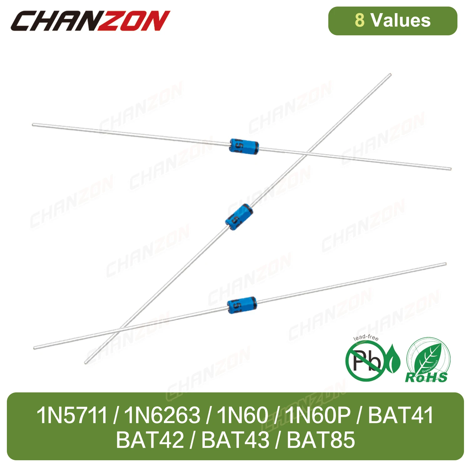 1N5711 1N6263 1N60 1N60P BAT41 BAT42 BAT43 BAT85 малый сигнал Шоттки переключение диодов осевые диоды