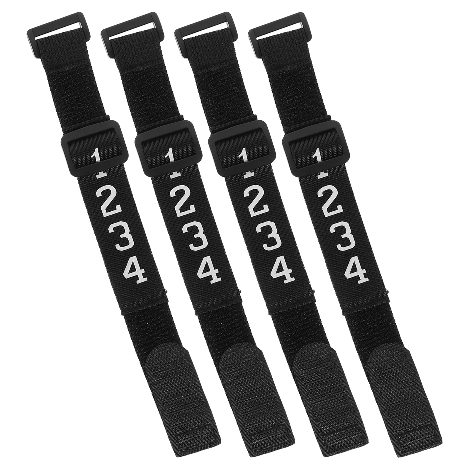 Football Wristbands Convenient Referee Gear Training Aids Accessories Plastic Numbered 4 Pcs