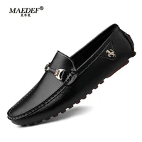 MAEDEF Men's Loafers Spring Autumn Fashion Shoes Men Classic Brand High Quality Leather Comfy Drive Shoes Boat Casual Shoes