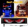 GRB LED Matrix Pixel Panel Devil's Eye Truck Sign Remote Control scrolling Animation LED Display Light for Car Truck windshield 1