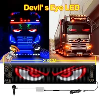 GRB LED Matrix Pixel Panel Devil's Eye Truck Sign Remote Control scrolling Animation LED Display Light for Car Truck windshield 1