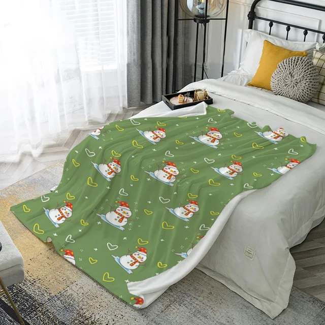 Leaf Pattern Flannel Blanket 3