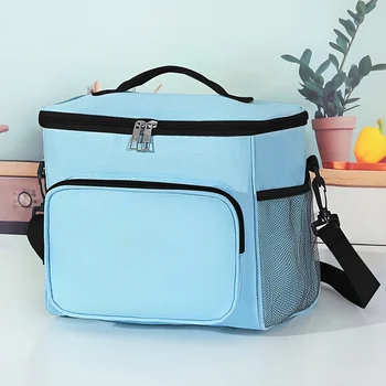 Portable bento bag with rice insulated large capacity crossbody insulated bag