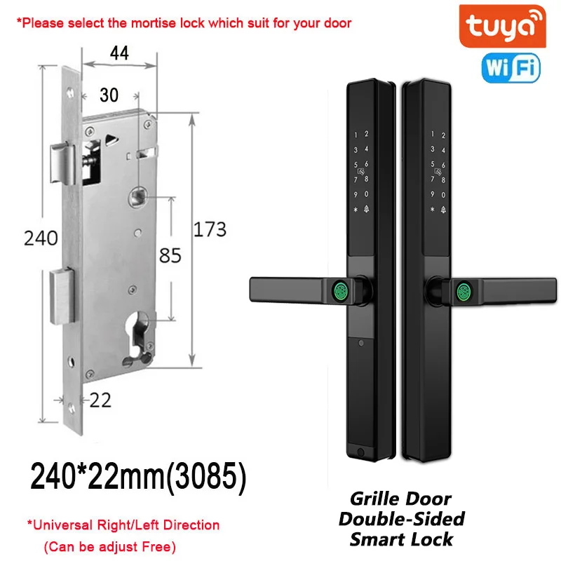 قفل باب ذكي بصمة تويا مقاوم للماء