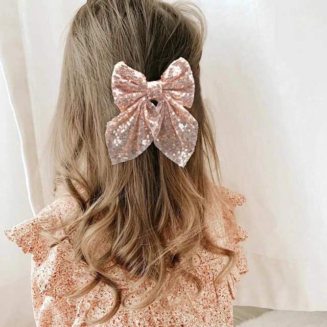  White 5.5 Inch Grosgrain Hair Bow Clip For Woman And Girls :  Beauty & Personal Care