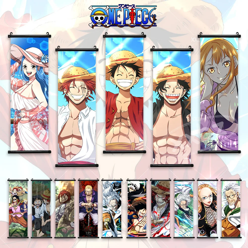 

ONE PIECE Posters Roronoa Zoro Wall Art Nami Anime Scrolls Pictures Shanks Hanging Painting Luffy Home Decor Rayleigh Wallpaper