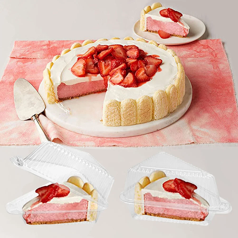 Disposable Containers Baking Cake Box Triangular Cake Box Carrier Cake Boxes Container Disposable Containers with Lids