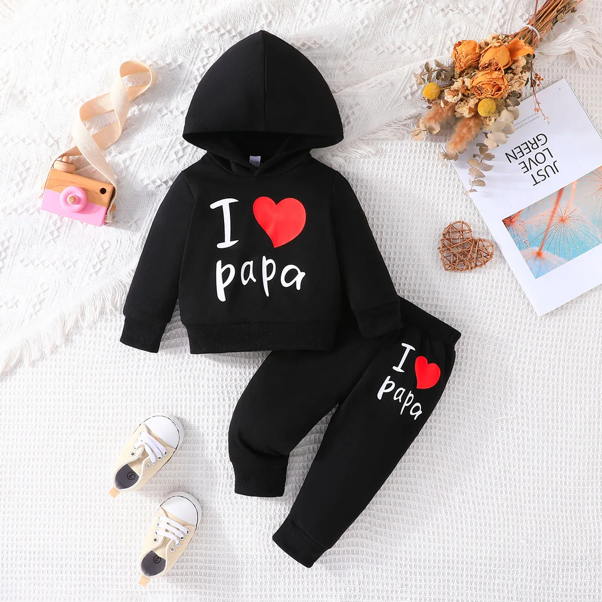 Girls Boy 3 -24 Months Cute Letter Long Sleeve Hoodie Tee Long Pants Outfit Toddler Infant Clothing Set Fashion Kids Wear Baby & Maternity