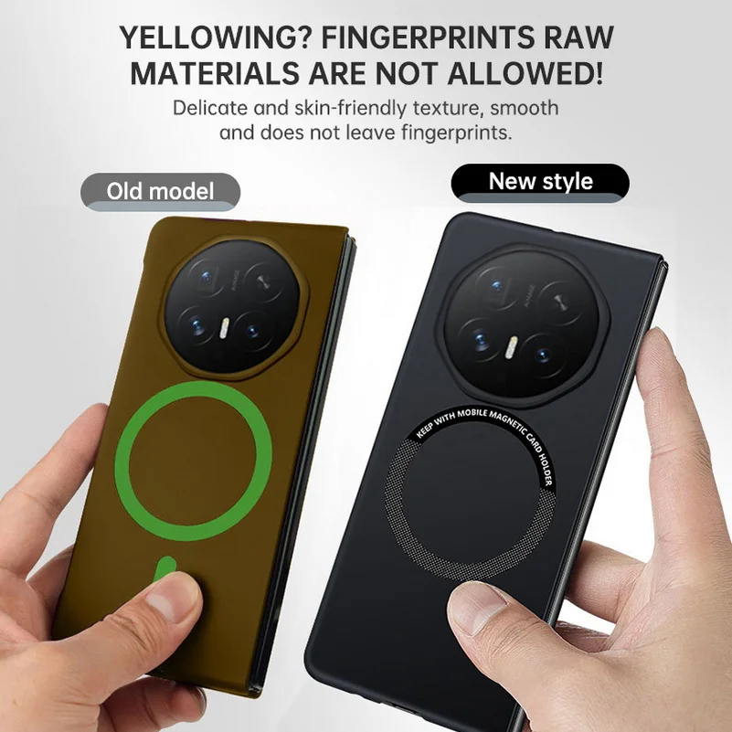 Ultra-Thin Frameless Luxury Phone Case with Magnetic Ring and Hard Protective Cover
