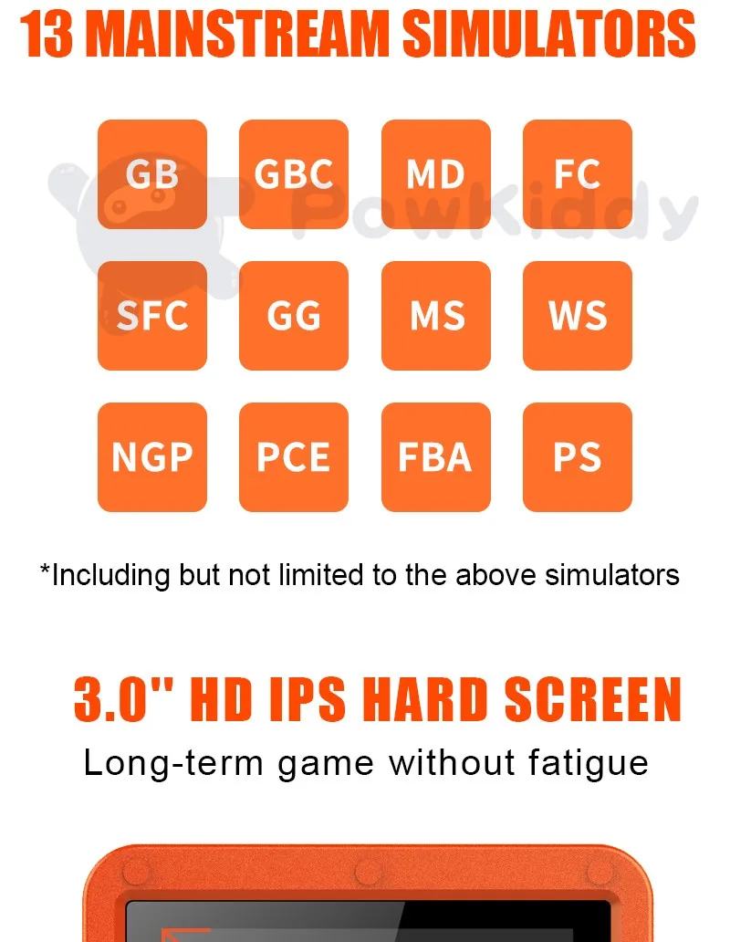 16G 64G V90 Handheld Game Console Folding Clamshell 3.0-Inch IPS Screen Video Game 2000+ Retro Games Gifts For Men & Children