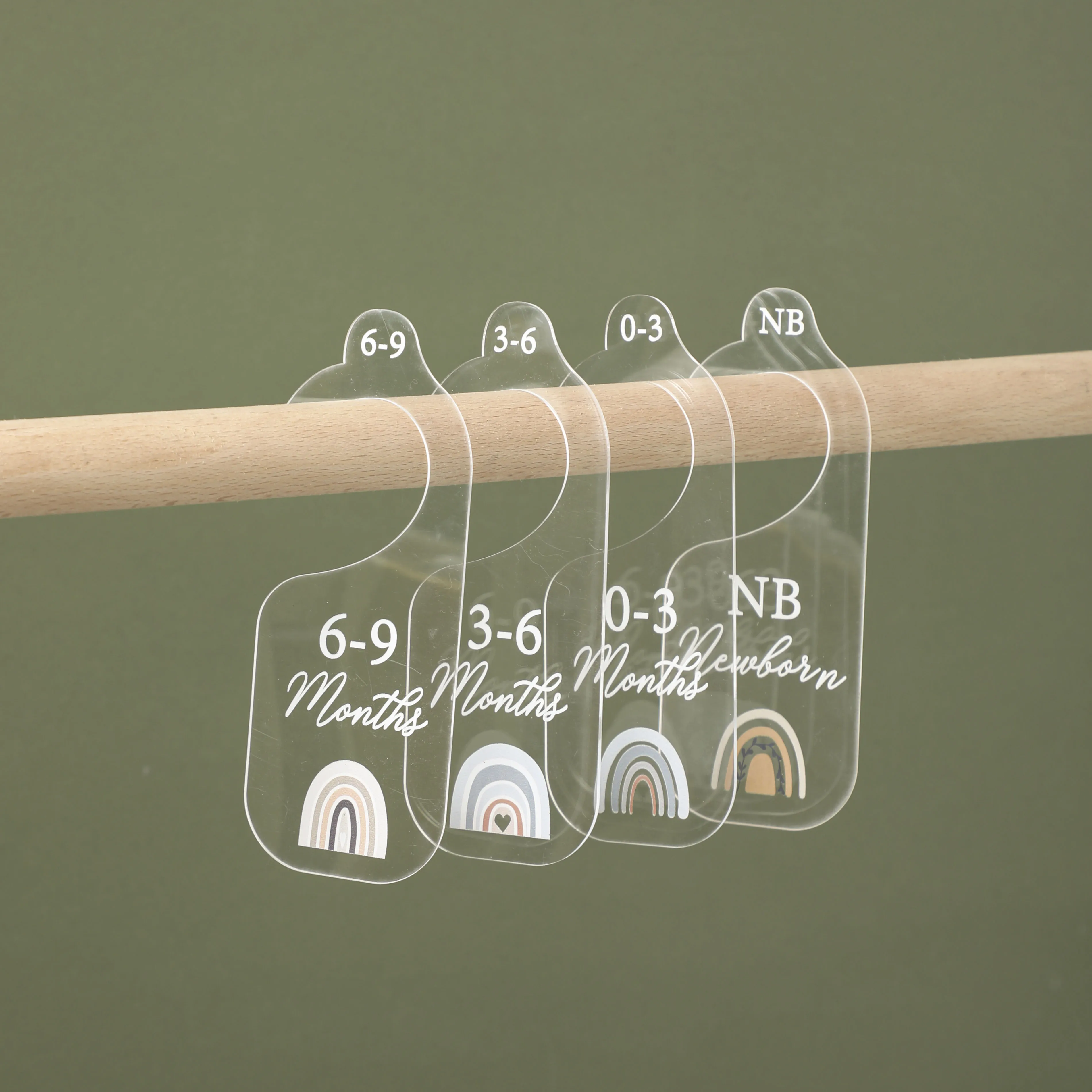 아크릴 아기 옷장 분배기, 신생아 선물용 24 개월 보육 의류 정리함, 7 개입 