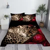 Custom Leopard Digital Printing Sheets Cover 100%Polyester Flat Sheet With Pillowcase Print Bedding For 0.9/1.2/1.5/1.8/2.0m Bed 6