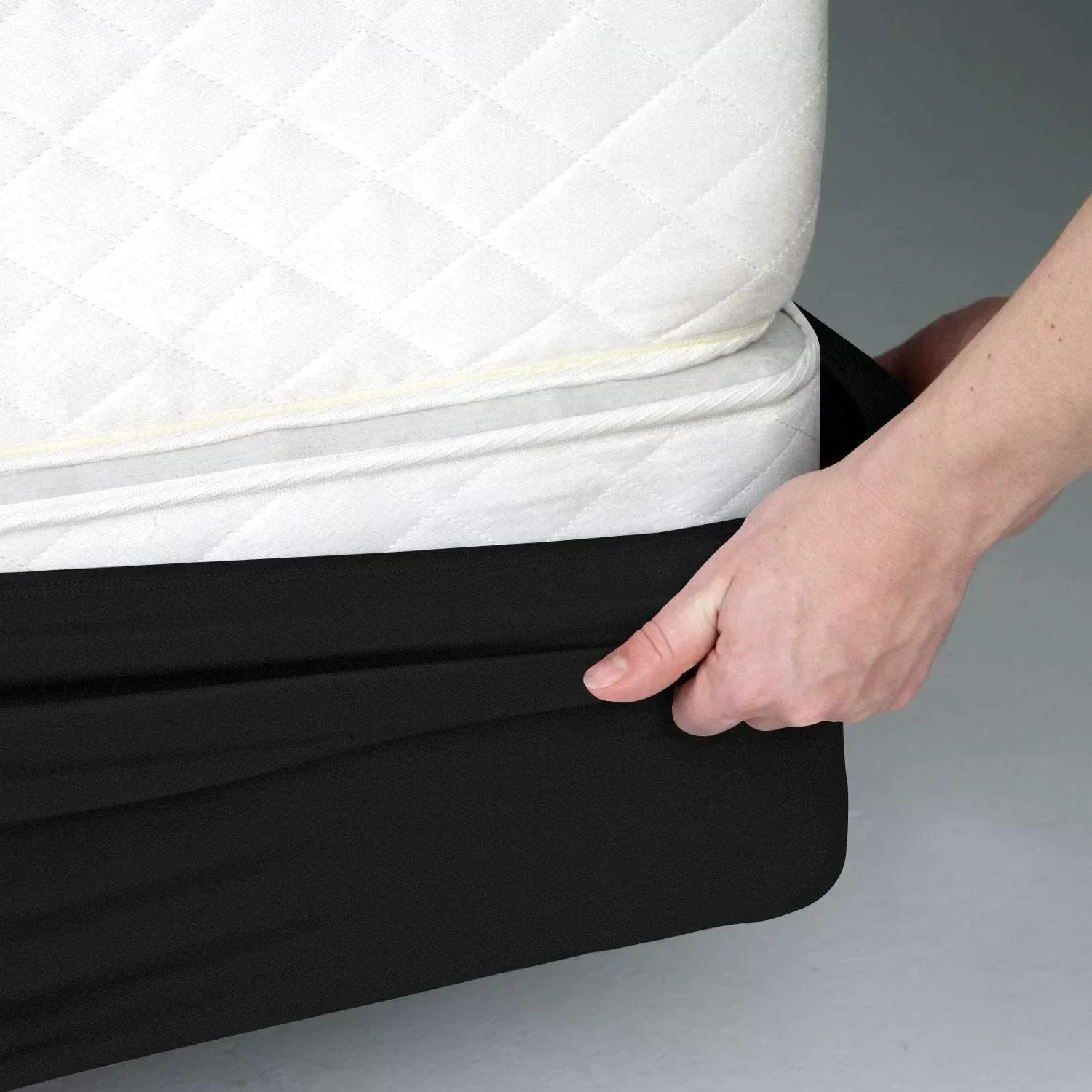 Extra tiefer, genialer Boxspringbezug aus Jersey-Strick, dehnbar, umwickelt, 4-seitig, Bettbox-Bezug, passend für Twin/Full/Queen/King-Bett  soi Sehend