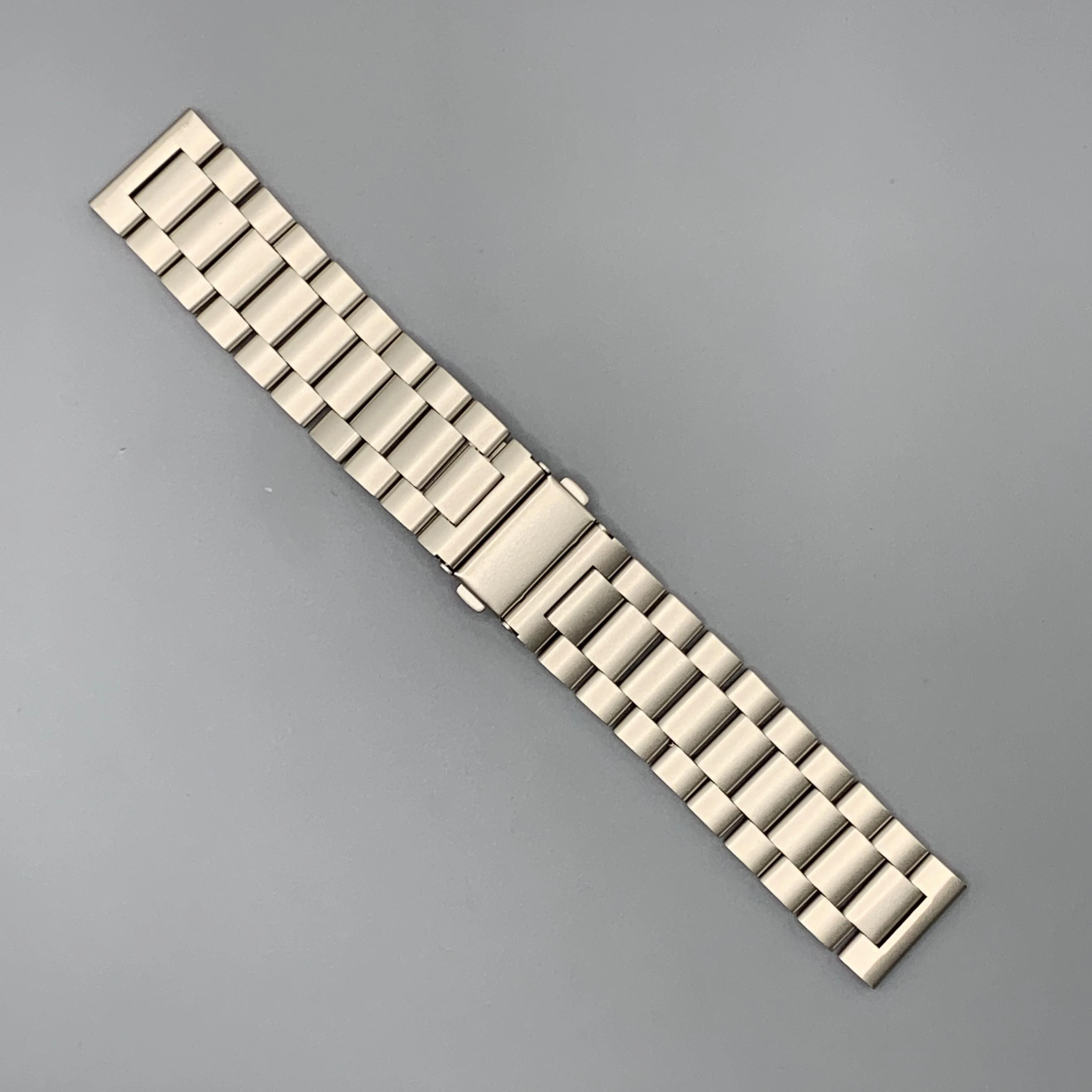 Classic Three-Bead Stainless Steel Sports Strap, 20mm/22mm