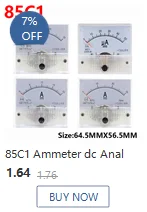 85C1 DC Analog Panel Voltmeter Amperemeter Amp Volt Meter Gauge 1A 5A 10A 20A 30A 50A 75A 100A 150A 200A 250A 300A 400A 500A – Detail 3