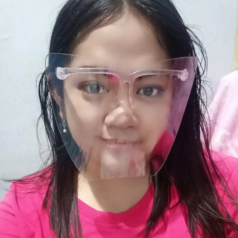 Transparent Full Face Shield Mask Head Protective Cover Eye Safety Glasses Kitchen Tools Screen Visors Dust WindProof Anti-Fog work protection mask