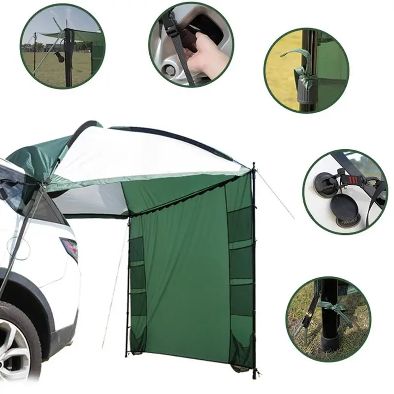 

Portable Car Tent Awning SUV Tailgate Rear Canopy Detachable Car Side Awnings With Storage Bag Outdoor Camping Accessories