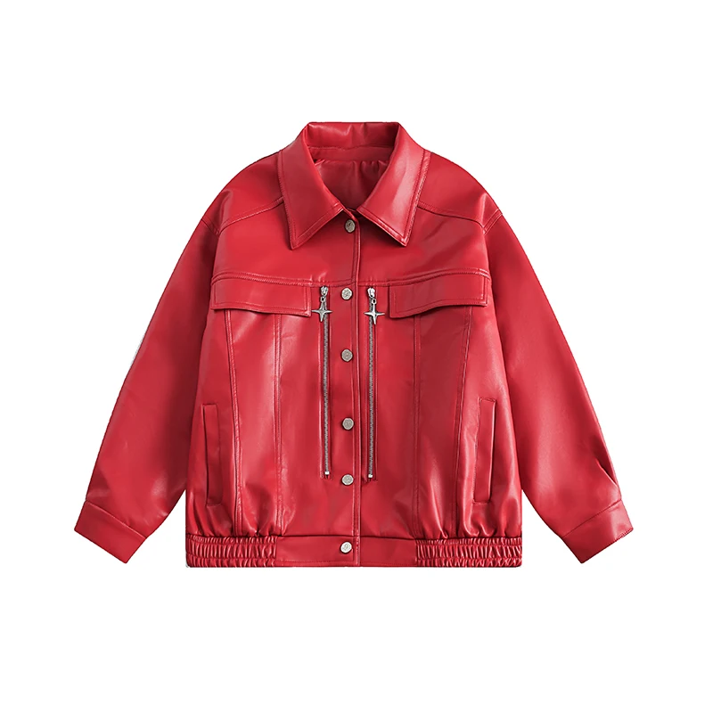 

Высокое качество, американская Ретро панк металлическая кожаная куртка, мотоциклетная для мужчин и женщин, короткая искусственная кожа, для мужчин и женщин, модная брендовая уличная куртка