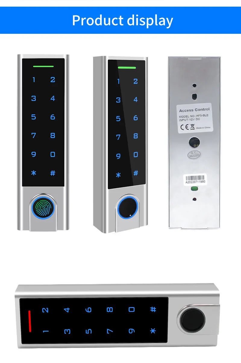 Zine-Alloy Smart Phone TTLOCK APP Bluetooth Door Access Control Keypad Waterproo