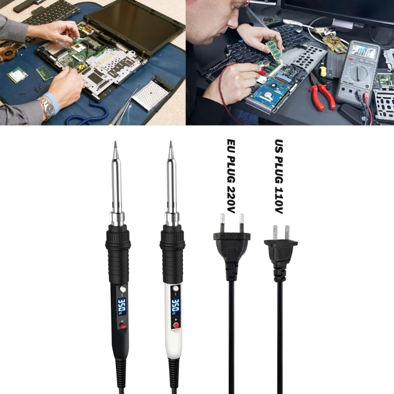 

Professional 110V 80W MCH Ceramic Heating Element Soldering Iron with LCD Display for Electronic Engineers Manufacturing