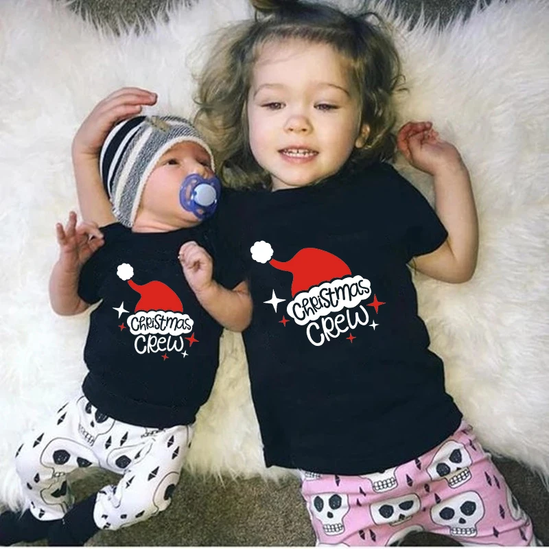thumbnail image 5 of Nueva camiseta con estampado navideño para toda la familia, trajes a juego para padre, madre, hija e hijo, peleles de bebé, ropa navideña de algodón con apariencia familiar, 5 of 5