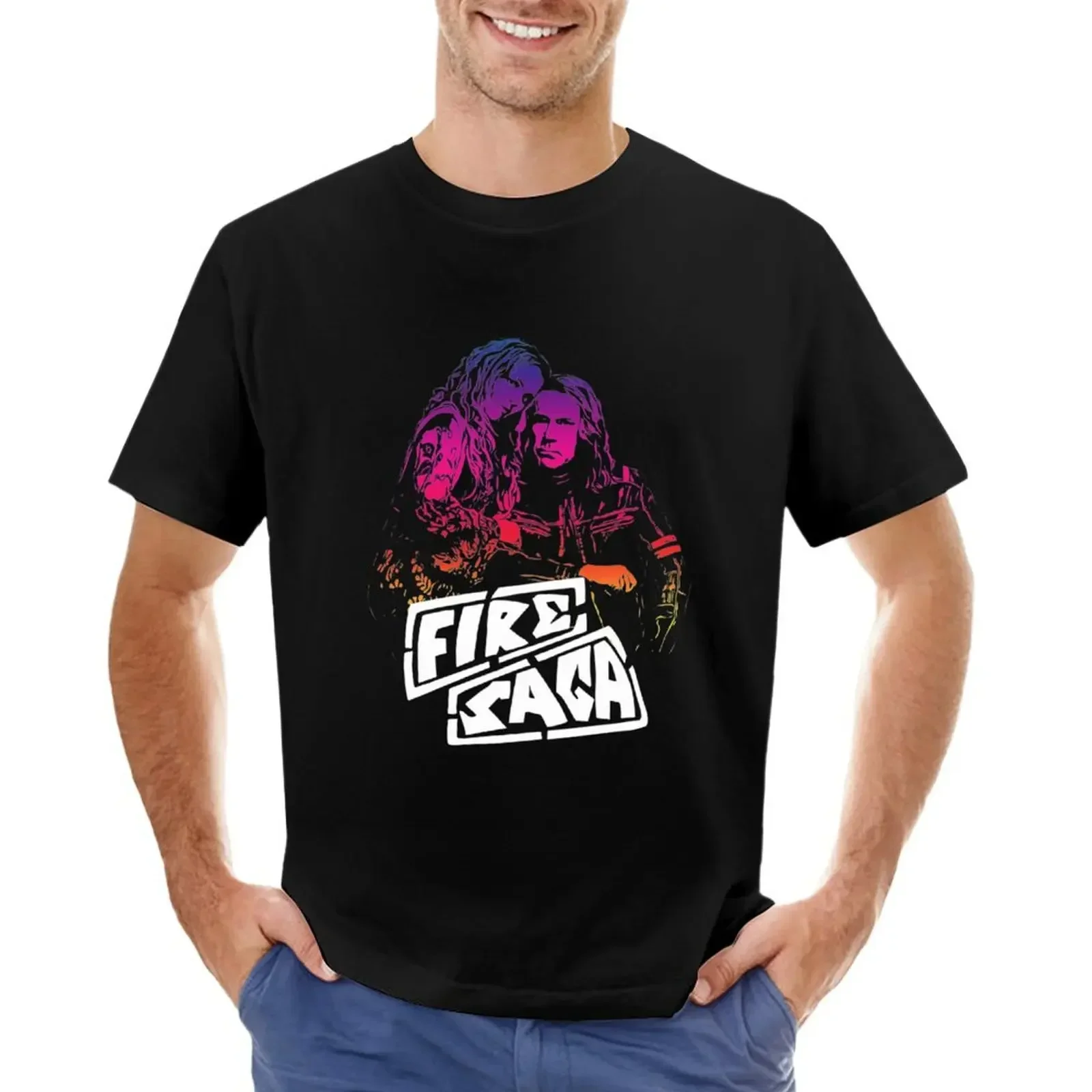 

fire saga T-shirt summer top quick drying fitted t shirts for men