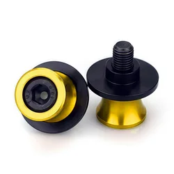 Enhanced Motorcycle M10 Swingarm Spools Slider Stand (Gold)
