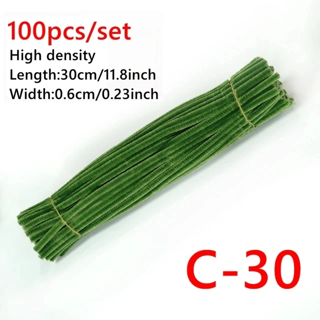 100pcs Vibrant Chenille Stems for Creative DIY Crafting