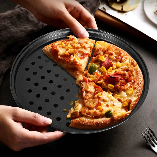 Handook Pizza Crisper Pan, Carbon Steel, Non-Stick, Tray Pizza