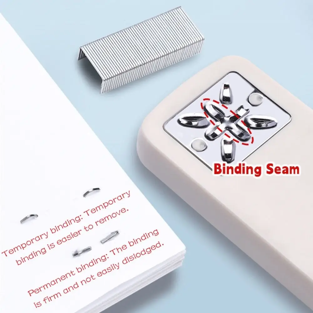 휴대용 금속 스테이플러 사용 24/6 26/6 스테이플 360도 회전식 긴 스테이플러 손쉬운 제본 기계 학교 사무실