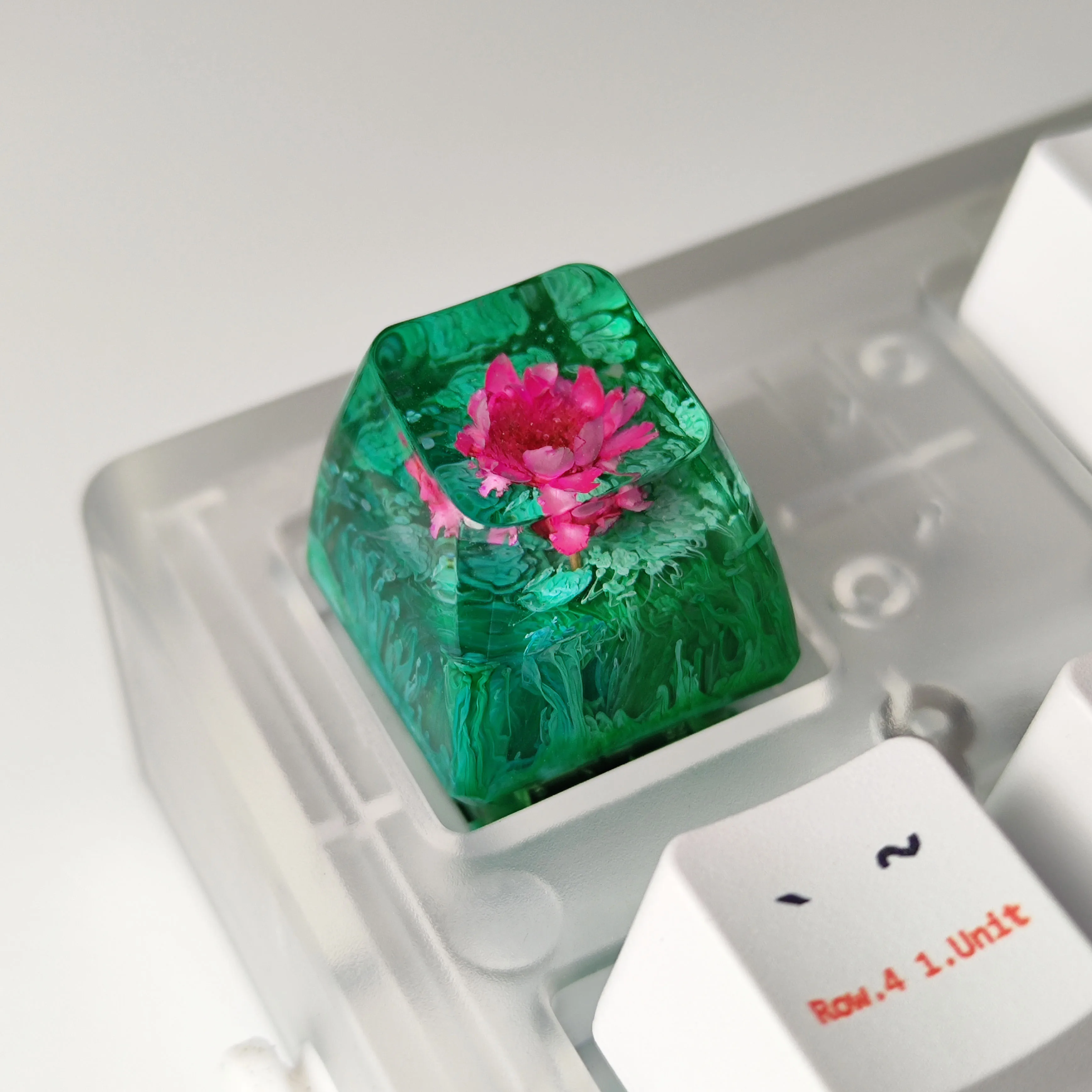 Personalizado Resina Artesanal Keycaps Resina Faça Você Mesmo Teclado Mecânico Única SA Flor Menina Pretty Esc Keys Presente Diy - Imagem 6