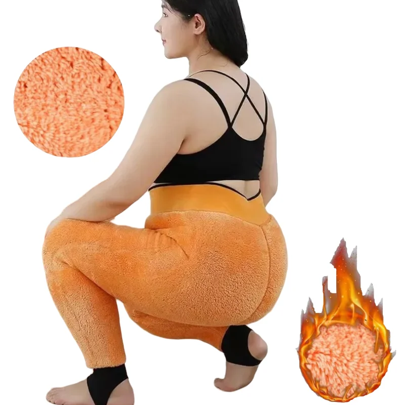 Women's Thickened Fleece Pantyhose, Warm Leggings, Plus Size