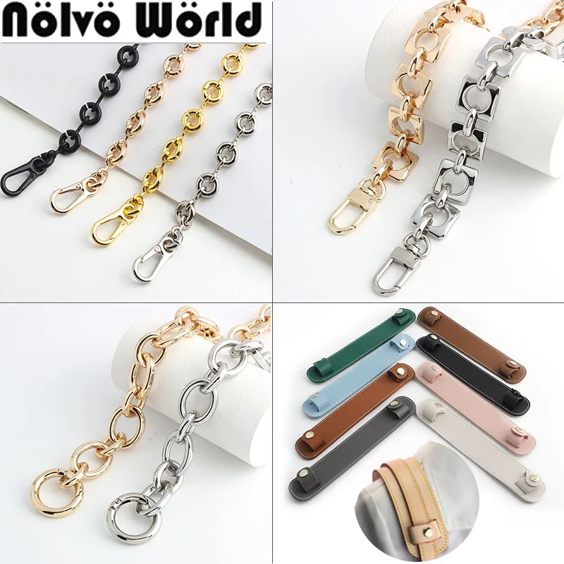 15MM 18MM Gold,Light Gold Metal Chains For Bags Crossbody Handbag Purse Shoudler Straps Handle Wide Belt Replacement Accessories