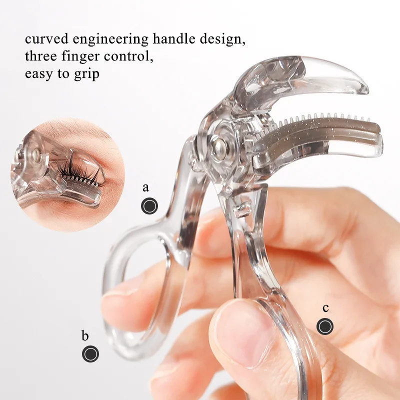 Wide-Angle Partial Eyelash Curler Portable One-Clip Curling Comb Tooth Lashes Curler Easy To Operate Styling Enlarge Eyes Tool eyelash curler