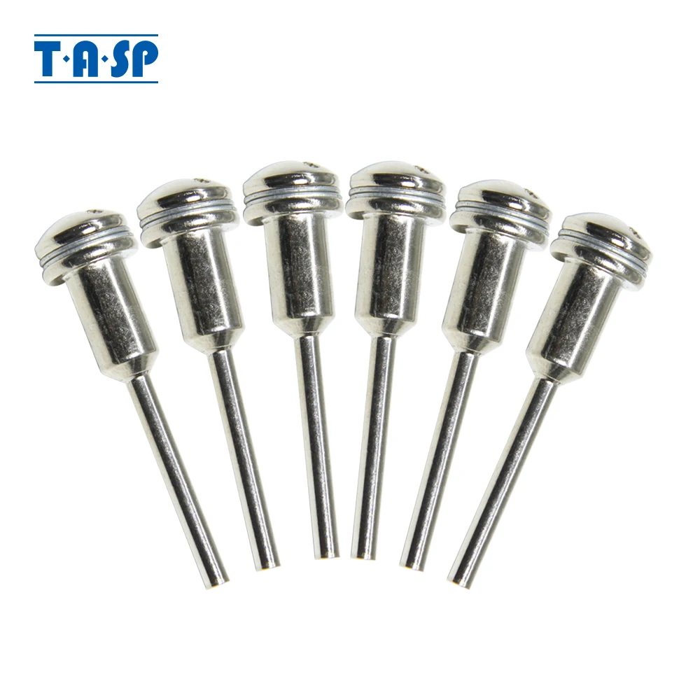 TASP 6pcs Screw Head Mandrels Miniature Rotary Holder 6.35mm Arbor Hole 3.2mm Shank Mini Drill Dremel Rotary Tool Accessories