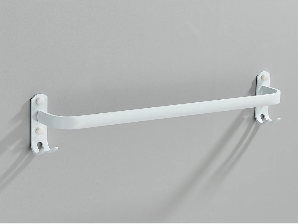 Description Picture 5 of itemAluminum Towel Hanger Wall Mounted Towel Rack Bathroom White Towel Bar Rail Matte White Towel Holder 1-3 Poles