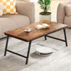 Folding Coffee Table, Leg Latches Portable Sturdy Floor Table Desk for Sitting on The Floor, Café Tables 2