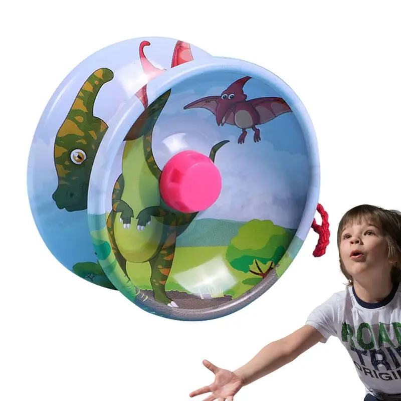 Cartoon Dinosaur Yoyo Responsive With Ball Bearing Trick Yoyo Collectible Toy Yoyo For Beginners Kids 8-12 Metal Trick Yoyo светодиодный мигающий yoyo ball классический детский механизм сцепления yo yo подарочные игрушки