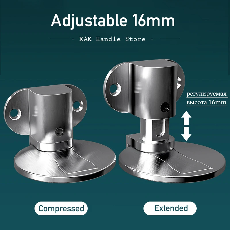 KAK Magnetic Door Stopper Punch-free Adjustable Zinc Alloy Door Holder Hidden Stop Floor Mounted Stop Hardware 6 Color magnetic doorstop