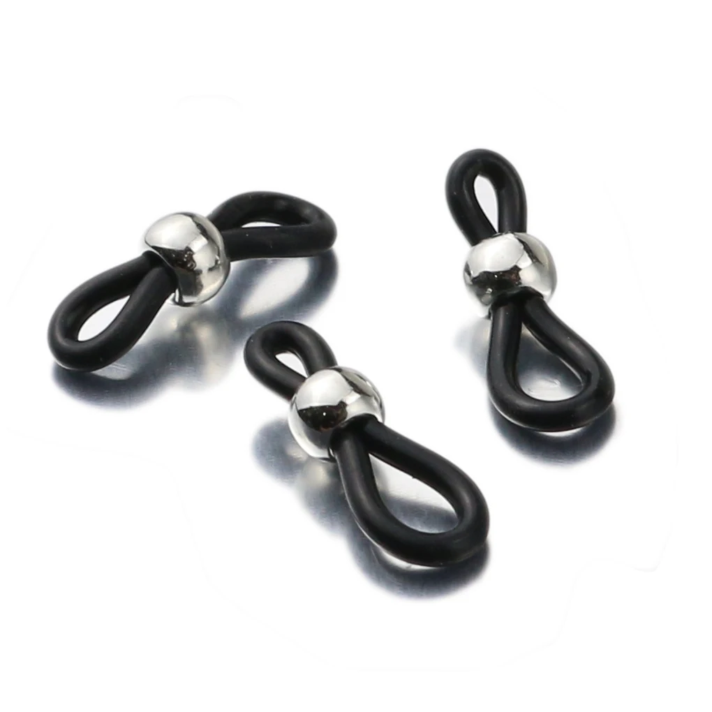 Eyewear Chain Holder Strap with Rubber Loop Connectors - 20pcs Set