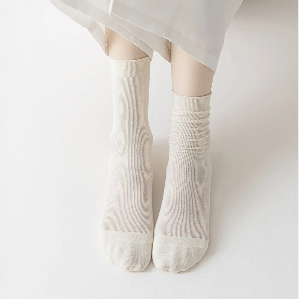 Wholesale of Solid Color Breathable and Cool Women's Socks for Spring and Summer